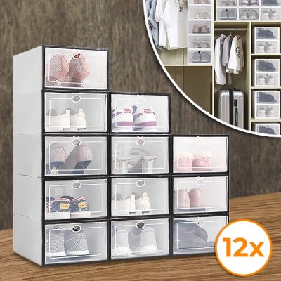 Scatola di plastica per scarpe (12 pezzi) | SHOEZY