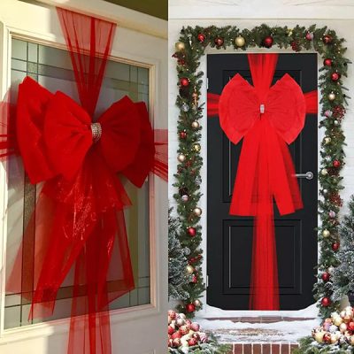 Fiocco grande per decorazioni natalizie e festive | RUBYBOW