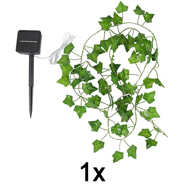 1x Luci solari con foglie artificiali (5m) | LEAFGLO