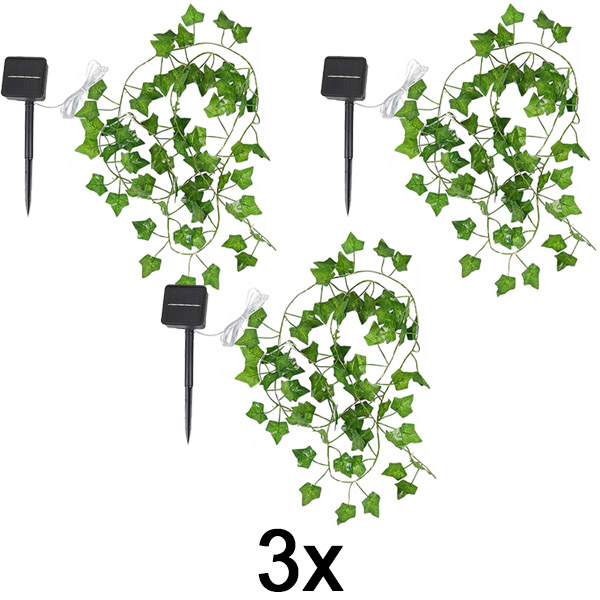 3x Luci solari con foglie artificiali (5m) | LEAFGLO