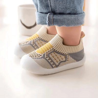 Scarpine da Culla e Primi Passi - Antiscivolo, Cotone a Maglia, 6-24 Mesi | MESHSTEPS